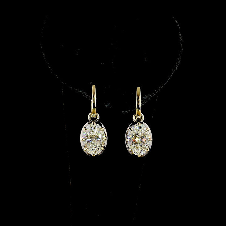 14kt Yellow Gold Lab Diamond Dangling Earrings