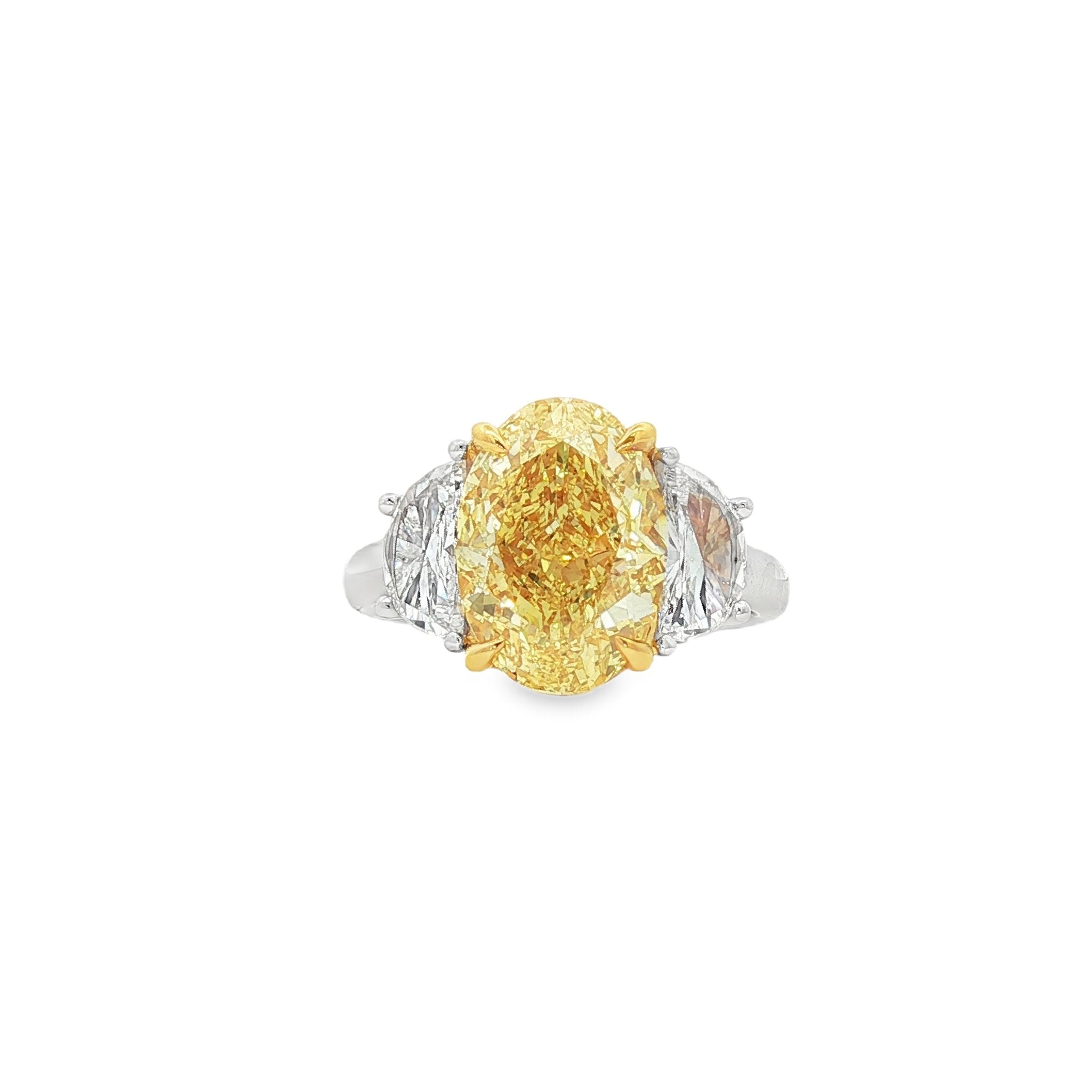 14kt Yellow And White Gold Lab Diamond And Yellow Diamond Ring