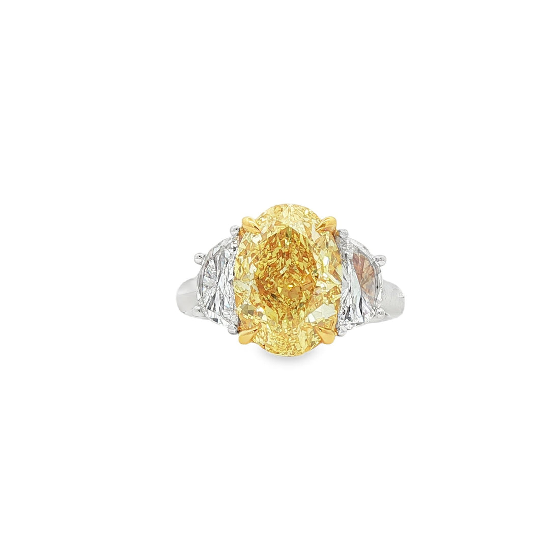 14kt Yellow And White Gold Lab Diamond And Yellow Diamond Ring