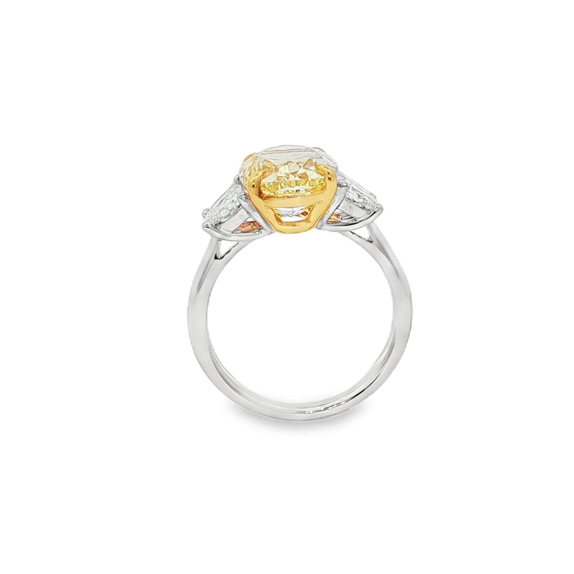 14kt Yellow And White Gold Lab Diamond And Yellow Diamond Ring