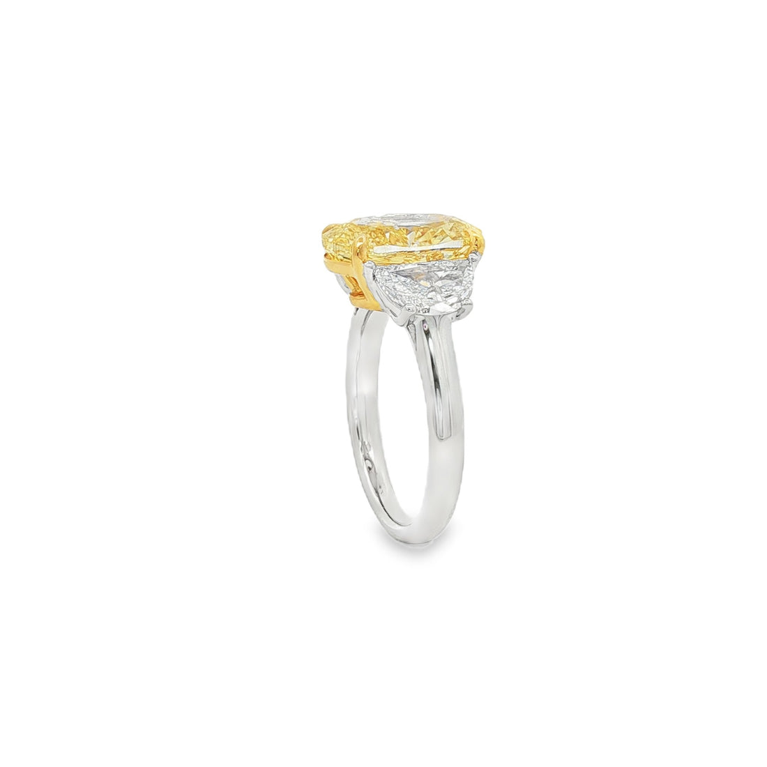 14kt Yellow And White Gold Lab Diamond And Yellow Diamond Ring