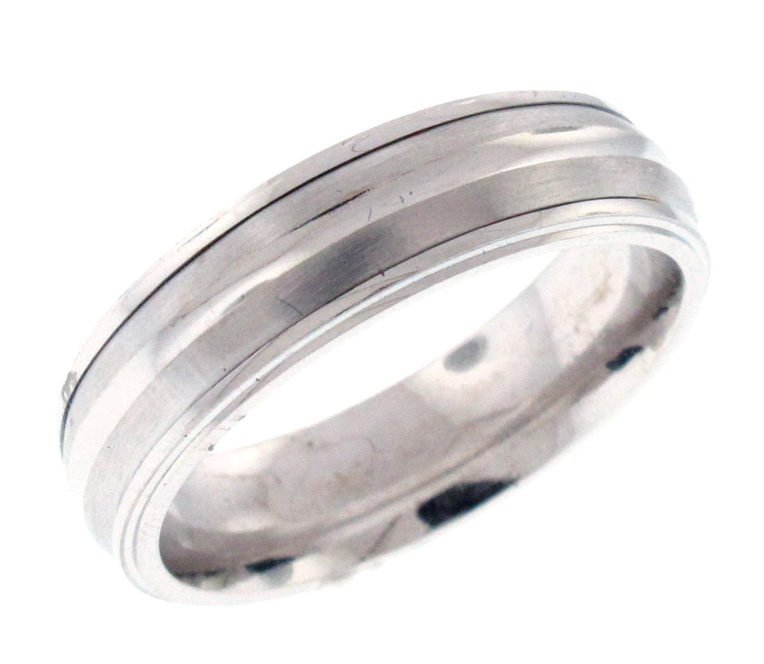 14kt White Gold Men's Wedding Band
