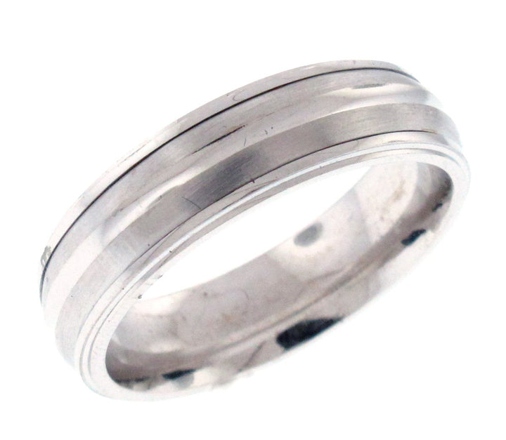 14kt White Gold Men's Wedding Band