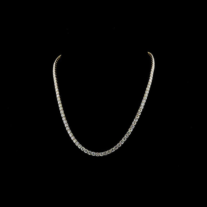14kt Yellow Gold Lab Diamond Tennis Necklace