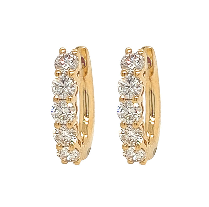 18kt Yellow Gold Diamond Earrings