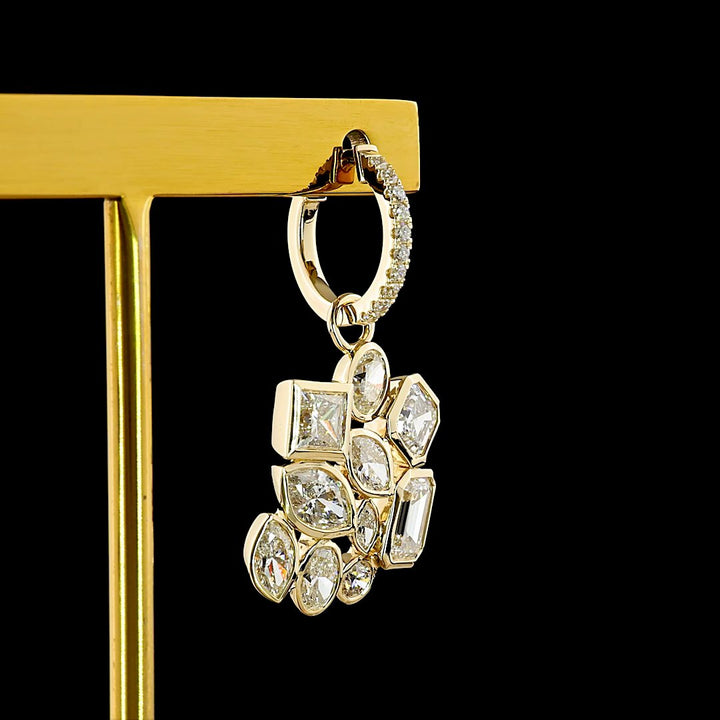 14kt Yellow Gold Lab Diamond Dangling Earring