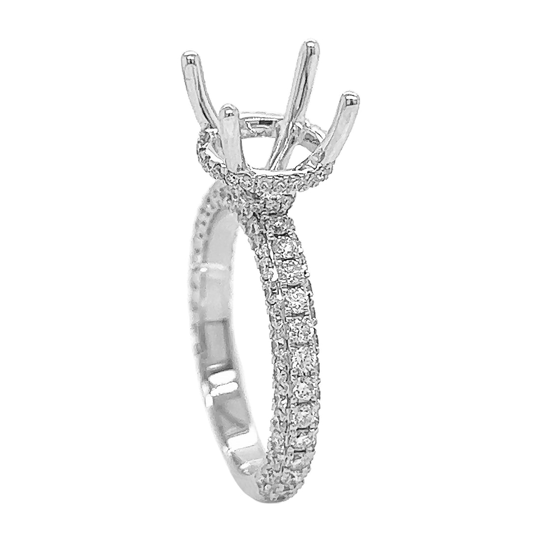 18kt White Gold Diamond Semi Mount