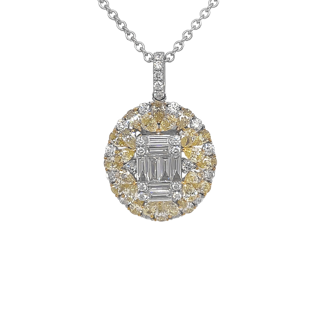 18kt Yellow and White Gold Diamond Pendant