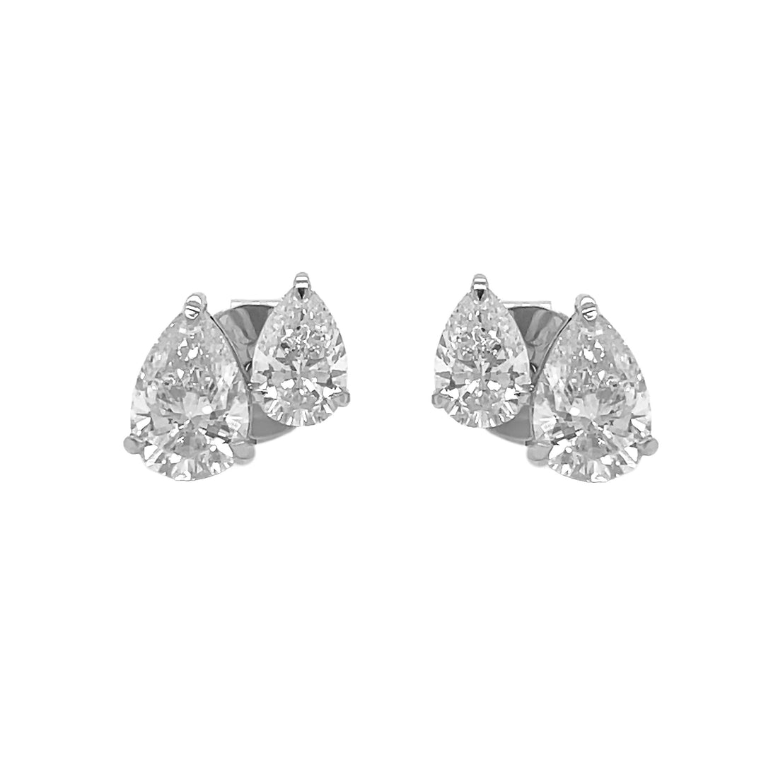 14kt White Gold Lab Diamond Earrings