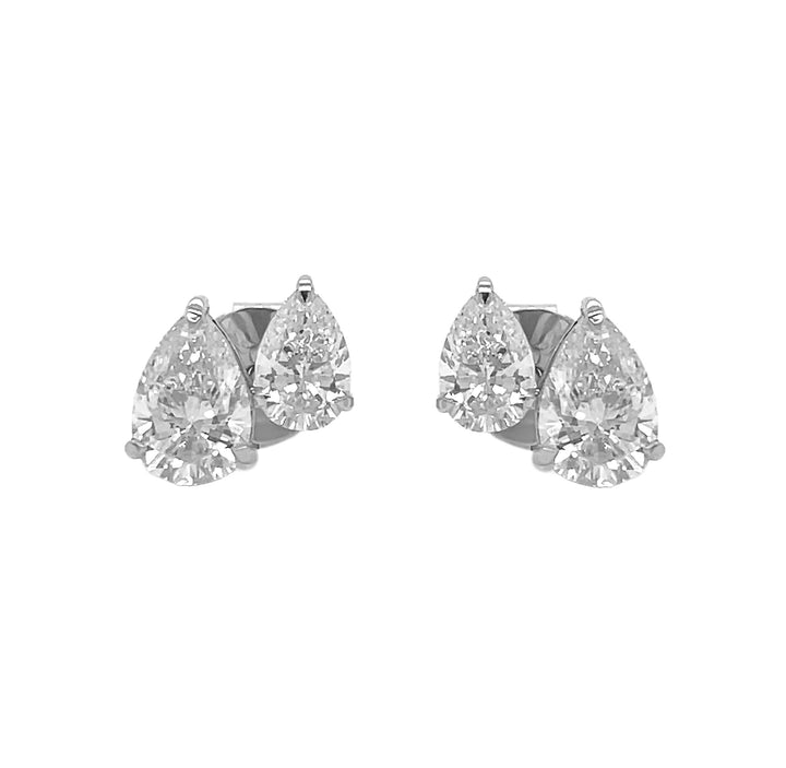 14kt White Gold Lab Diamond Earrings