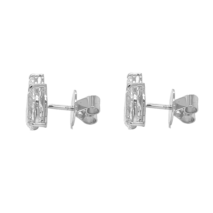 14kt White Gold Lab Diamond Earrings