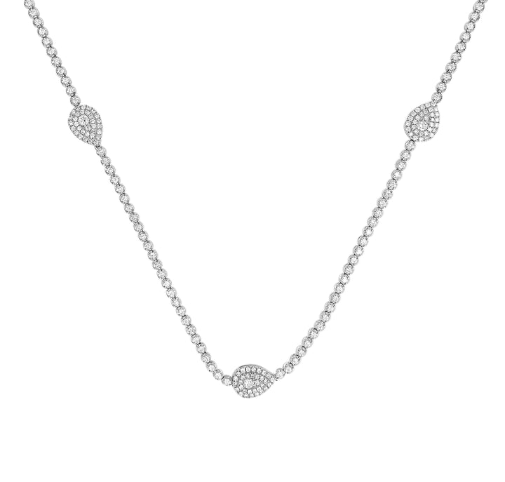18kt White Gold Diamond Necklace
