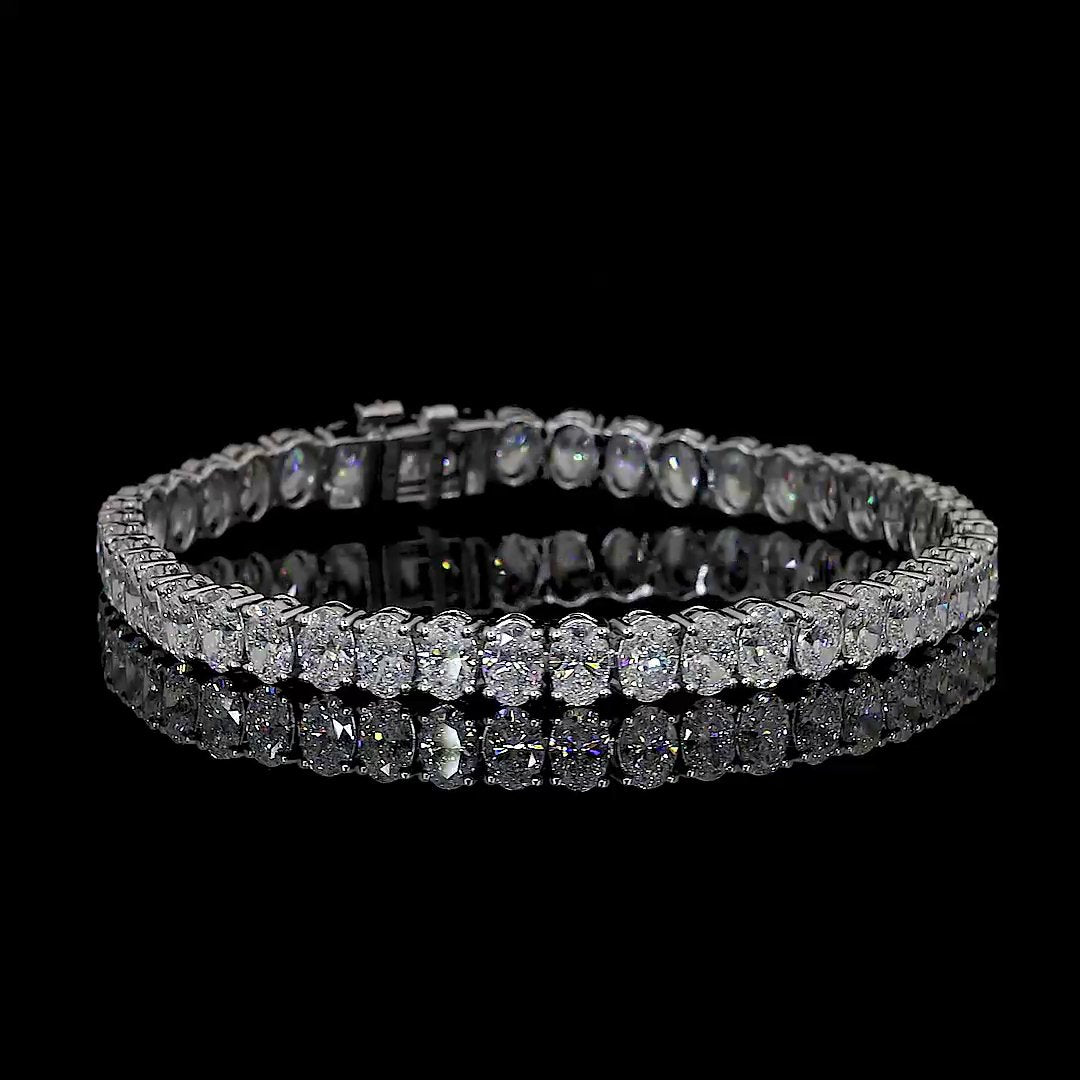 14kt White Gold Lab Diamond Tennis Bracelet