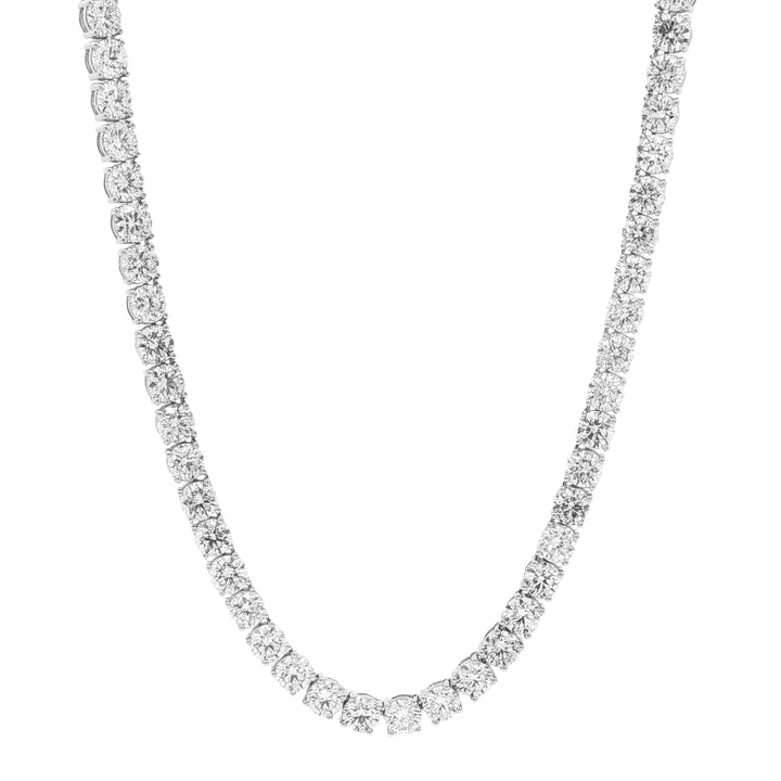 18kt White Gold Lab Diamond Tennis Necklace