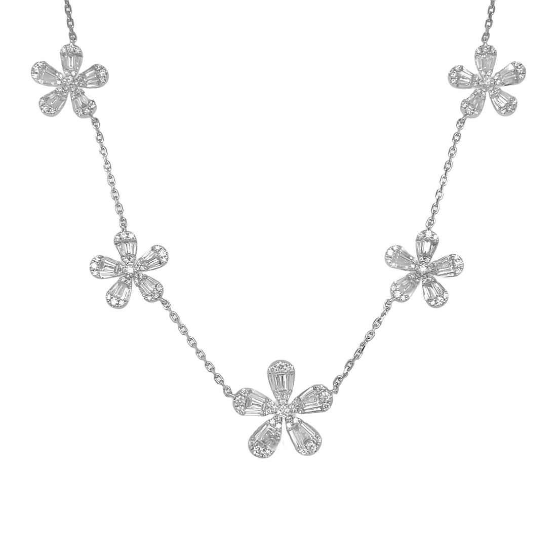 18kt White Gold Diamond Necklace