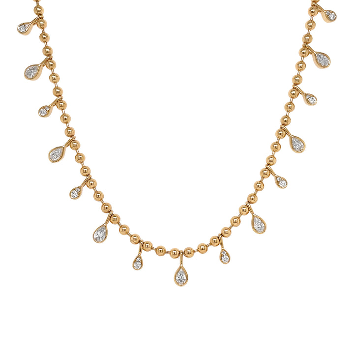18kt Yellow Gold Diamond Necklace