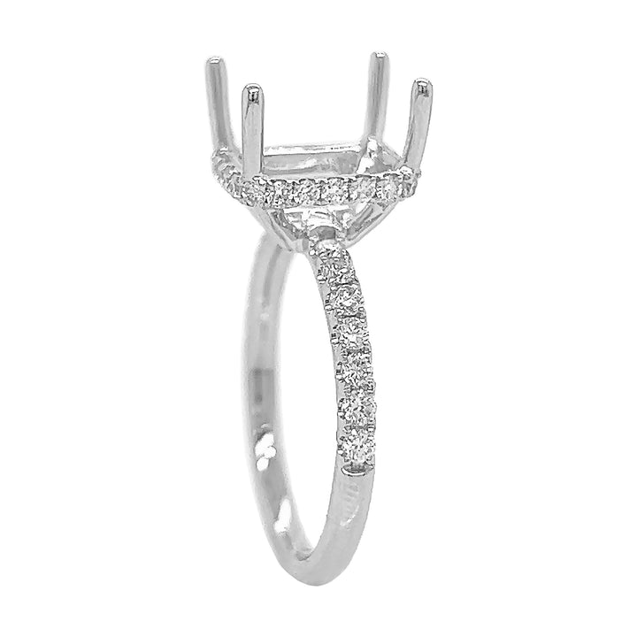 18kt White Gold Diamond Semi Mount