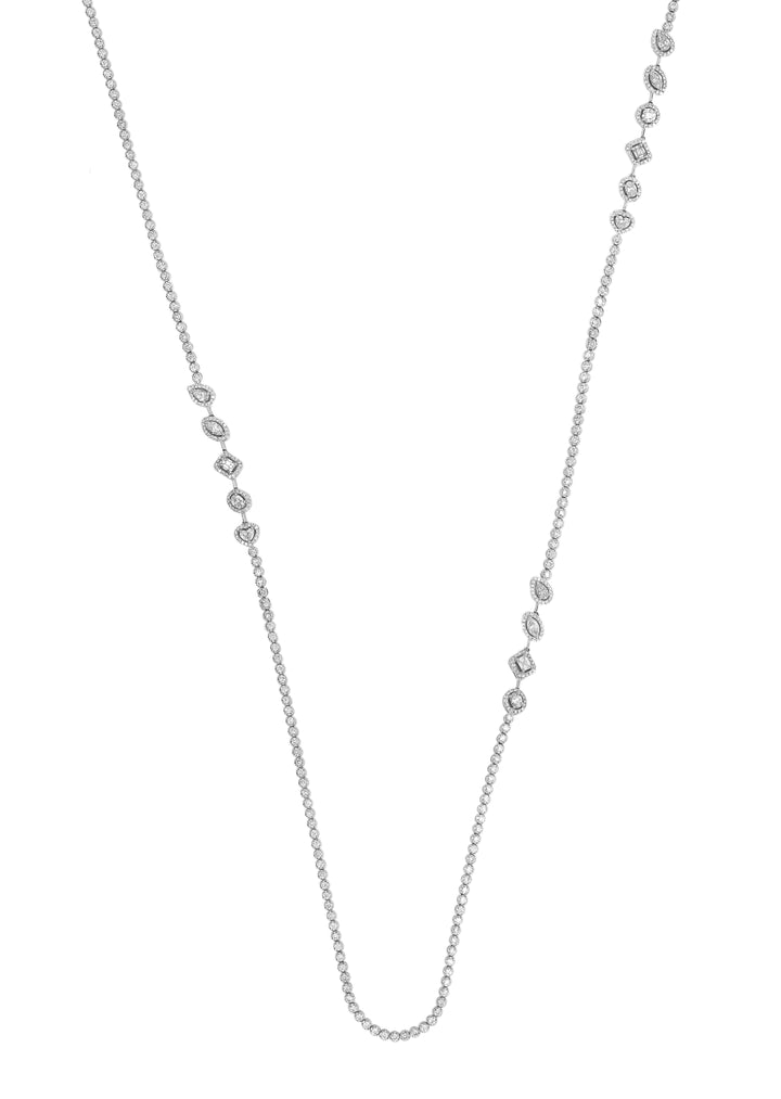 18kt White Gold Diamond Necklace