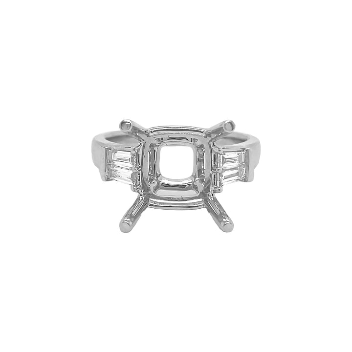 18kt White Gold Diamond Semi-mount