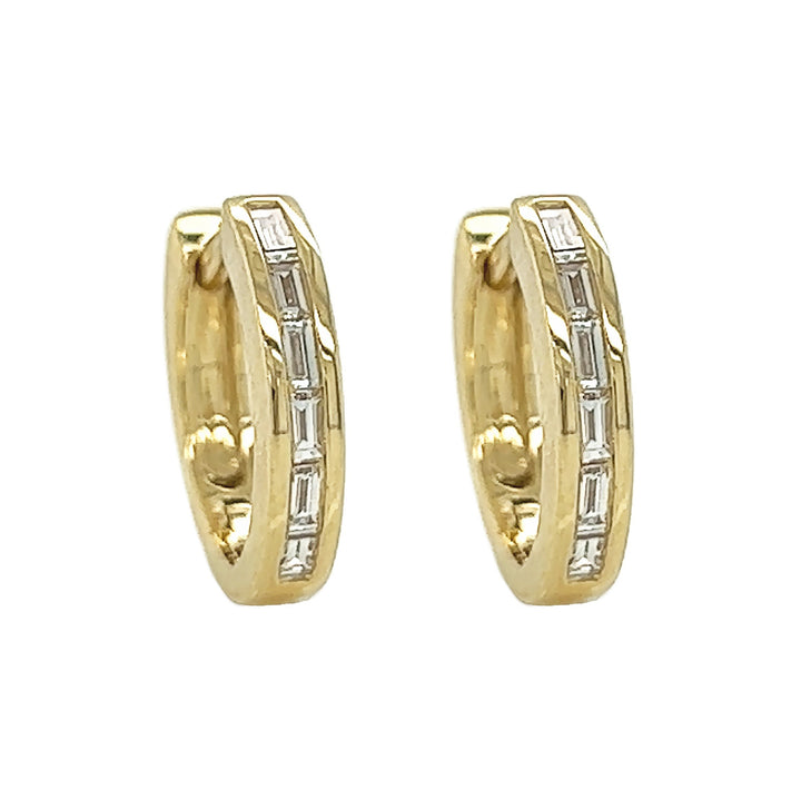 18kt Yellow Gold Diamond Earrings