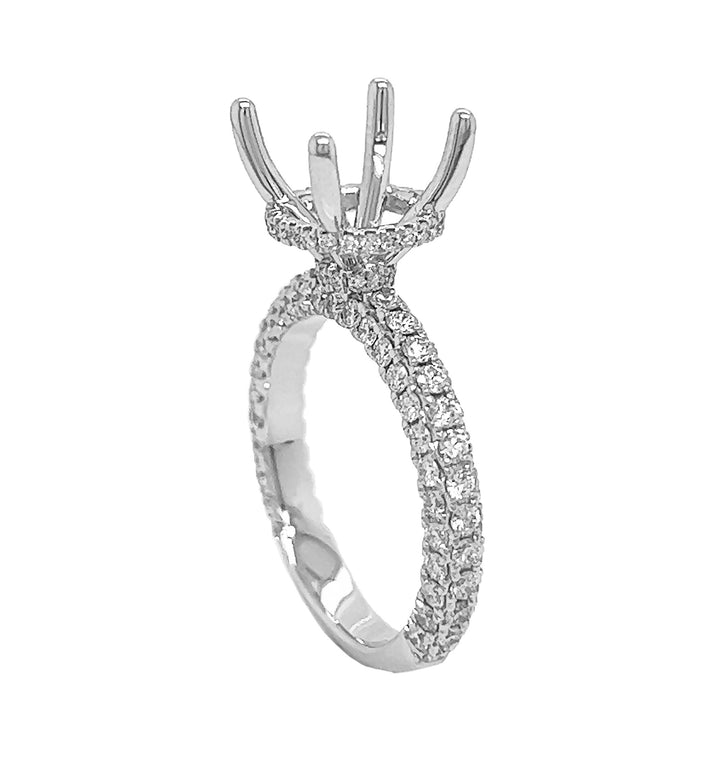 18kt White Gold Diamond Semi Mount
