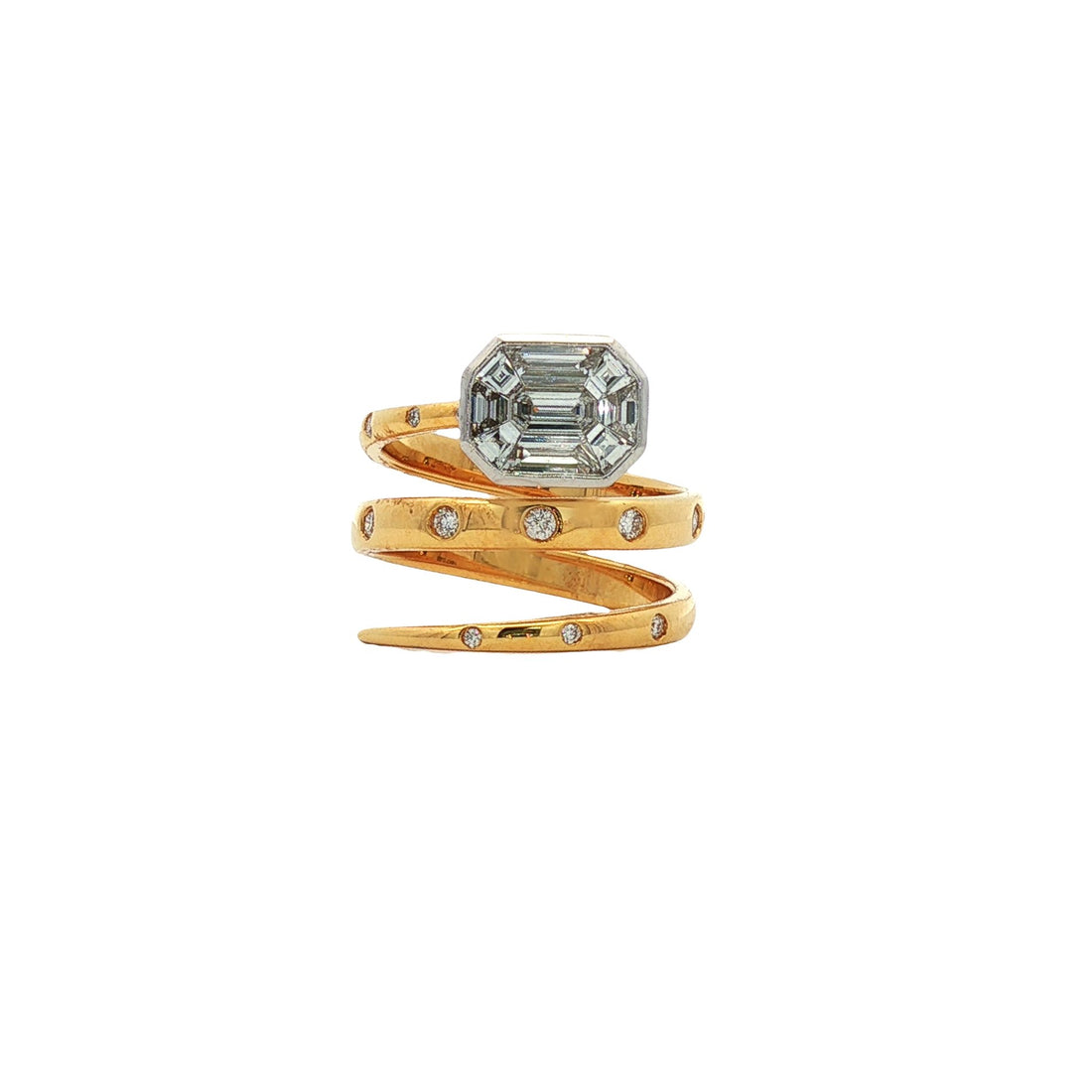 18kt Yellow And White Gold Diamond Ring