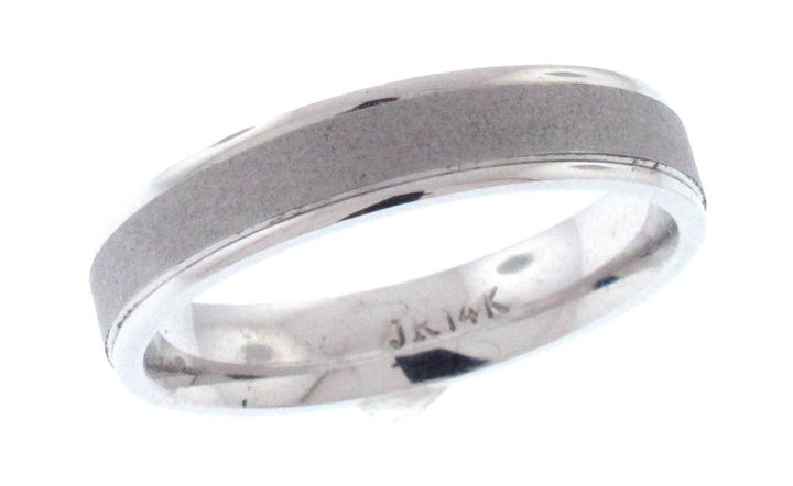 14kt White Gold Men's Wedding Band