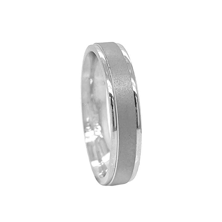 14kt White Gold Men's Wedding Band