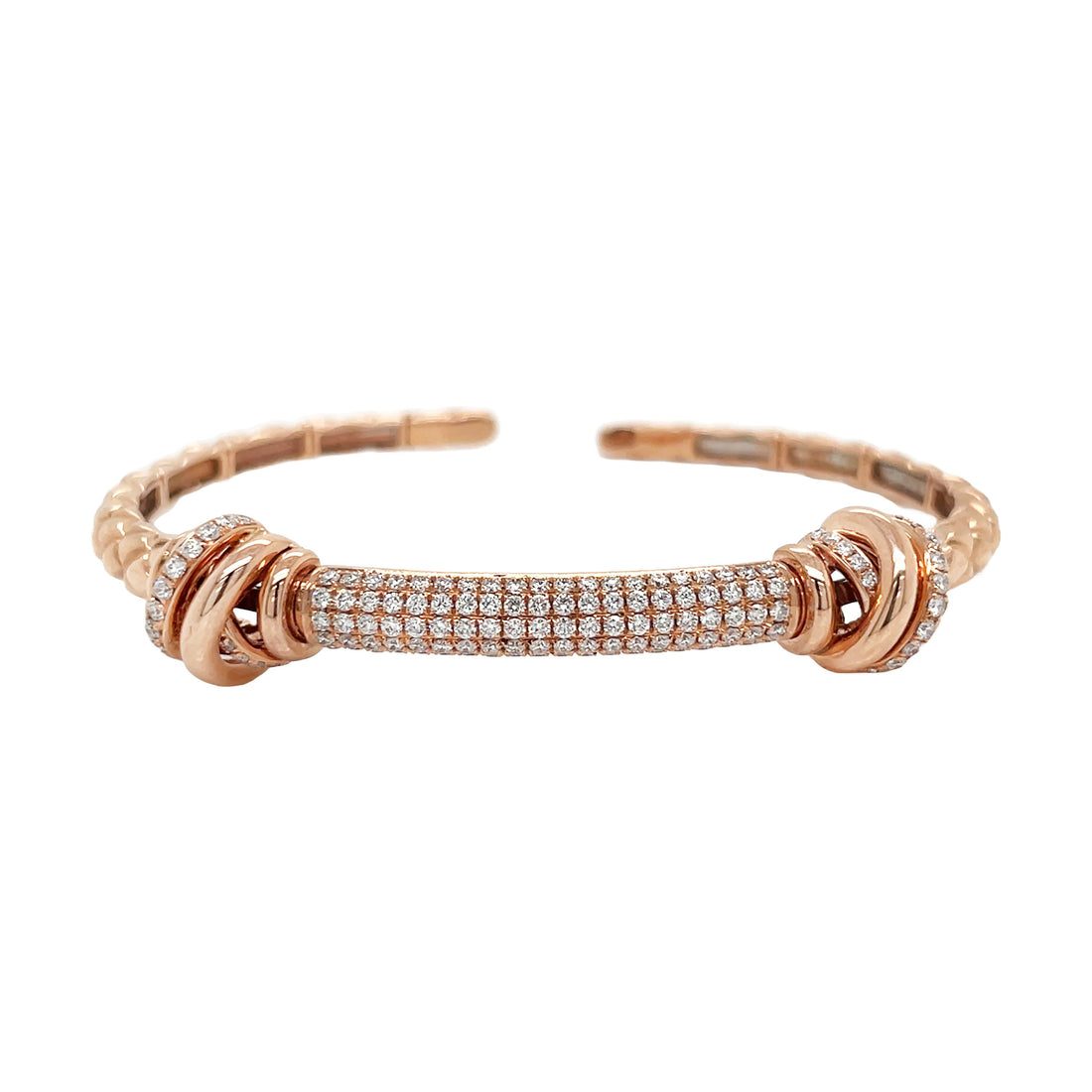 18kt Rose Gold Diamond Bangle