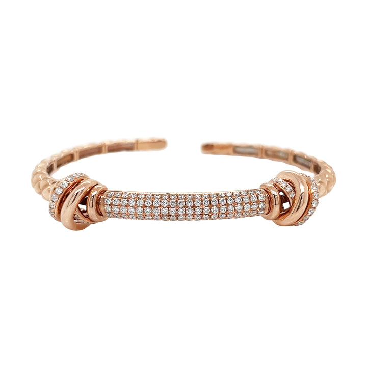18kt Rose Gold Diamond Bangle