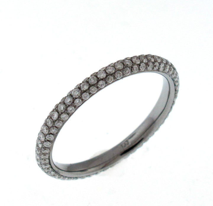 18kt Black Gold Diamond Eternity Band