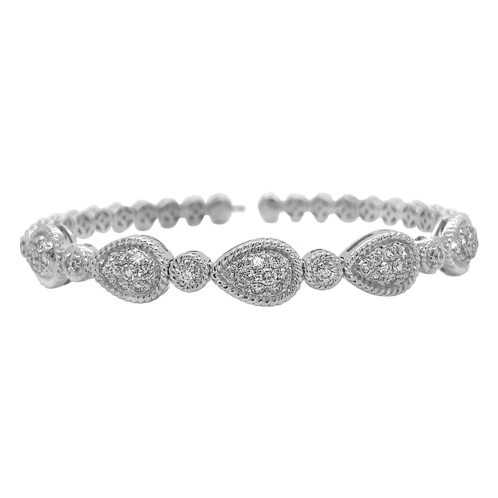 18kt White Gold Diamond Bangle
