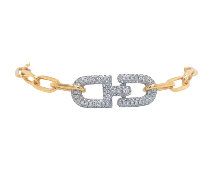 18kt Yellow and White Gold Diamond Bracelet