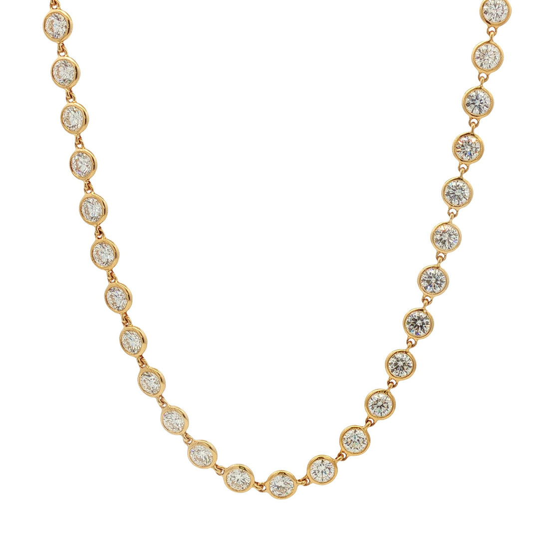 18kt Yellow Gold Diamonds-By-The-Inch Necklace