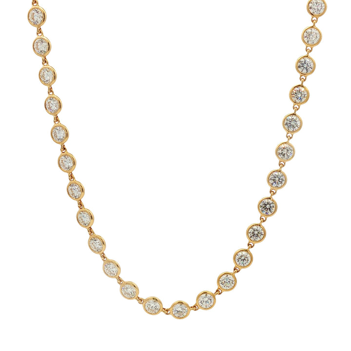 18kt Yellow Gold Diamonds-By-The-Inch Necklace