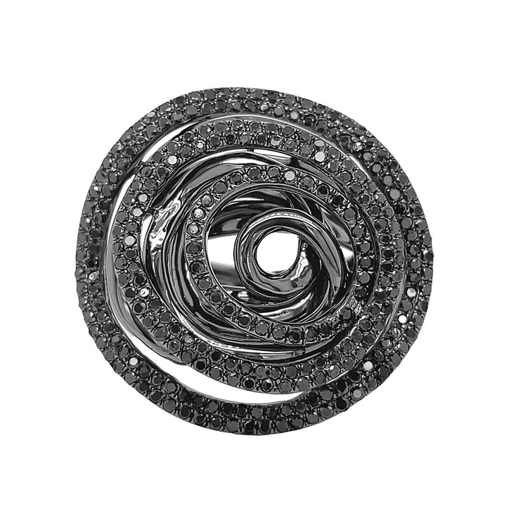 18kt Black Gold And Black Diamond Ring