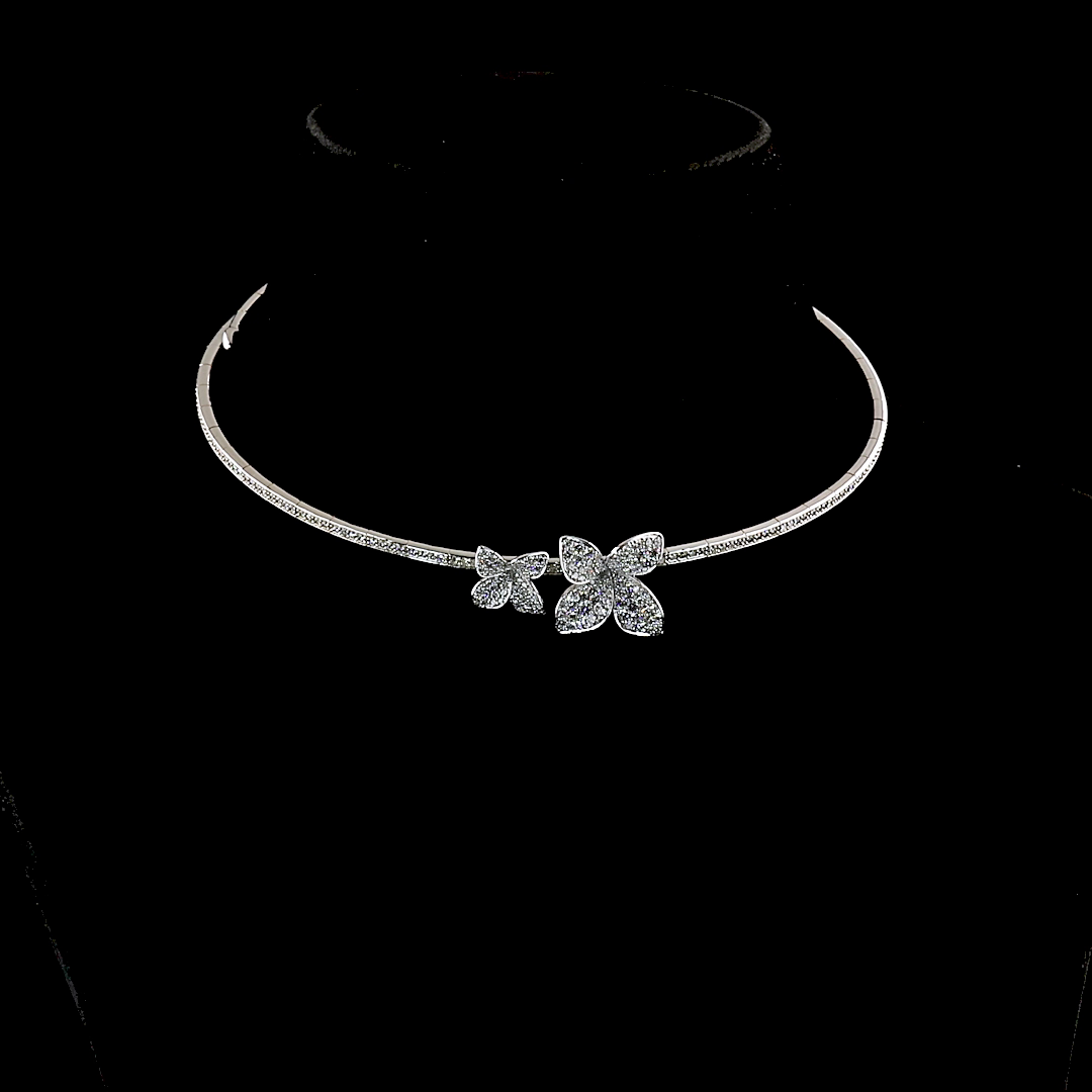 14kt White Gold Lab Diamond Necklace