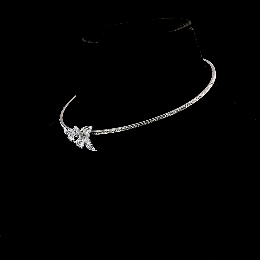 14kt White Gold Lab Diamond Necklace