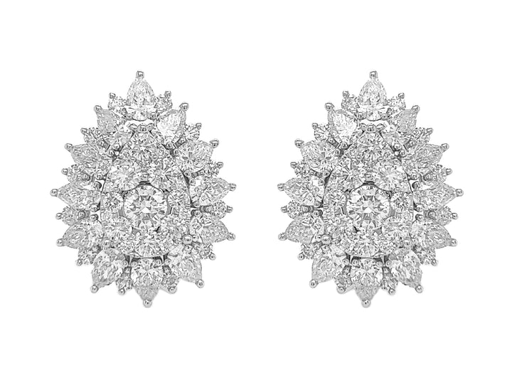 18kt White Gold Diamond Earrings