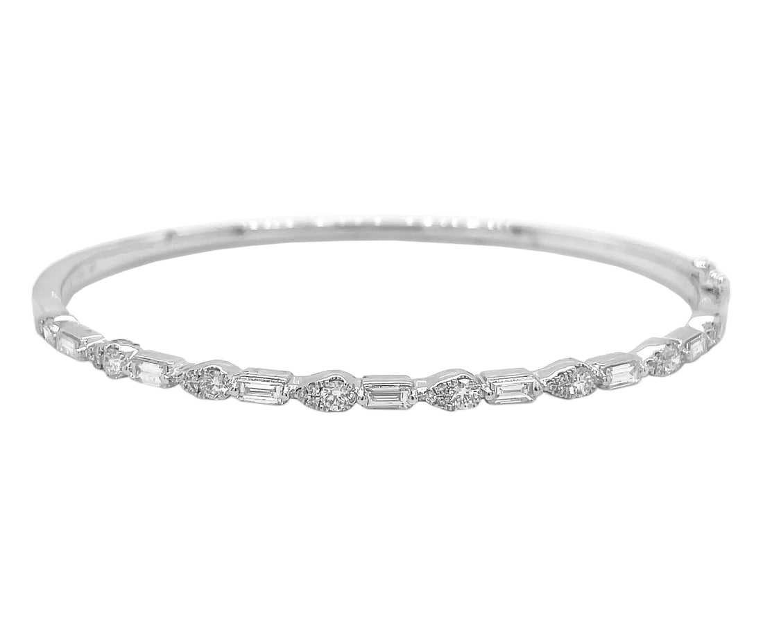 18kt White Gold Diamond Bangle