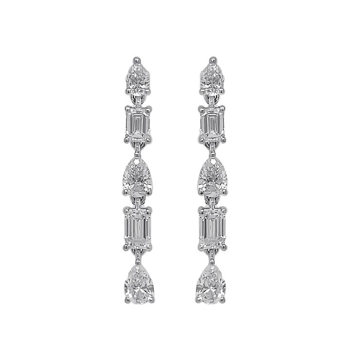 18kt White Gold Diamond Earrings