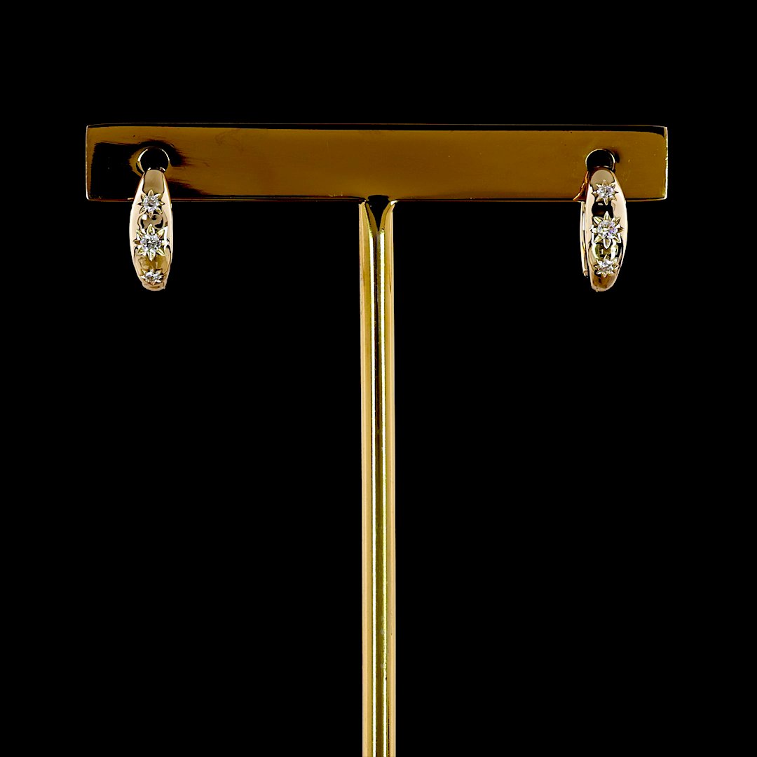 18kt Yellow Gold Lab Diamond Earrings