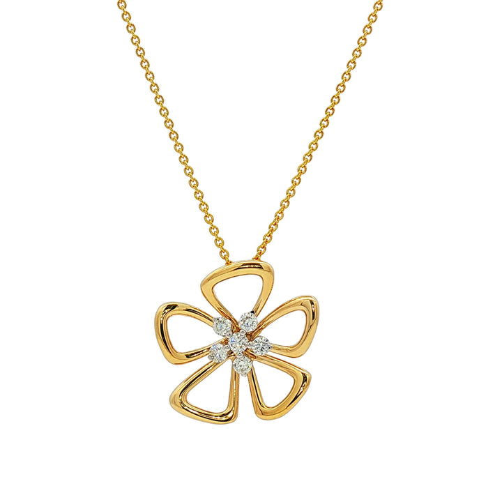 18kt Yellow Gold Diamond Pendant