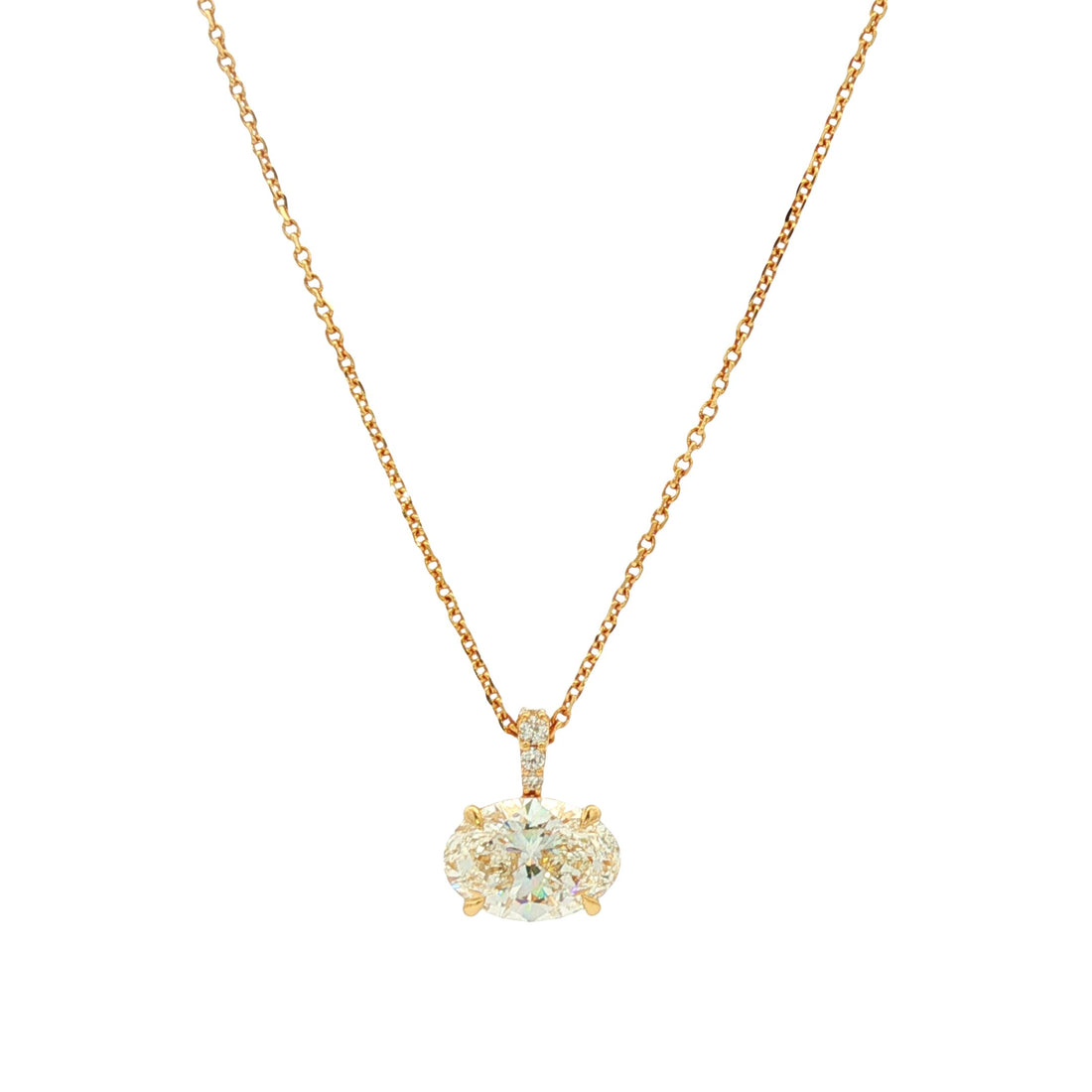 14kt Yellow Gold Lab Diamond Pendant