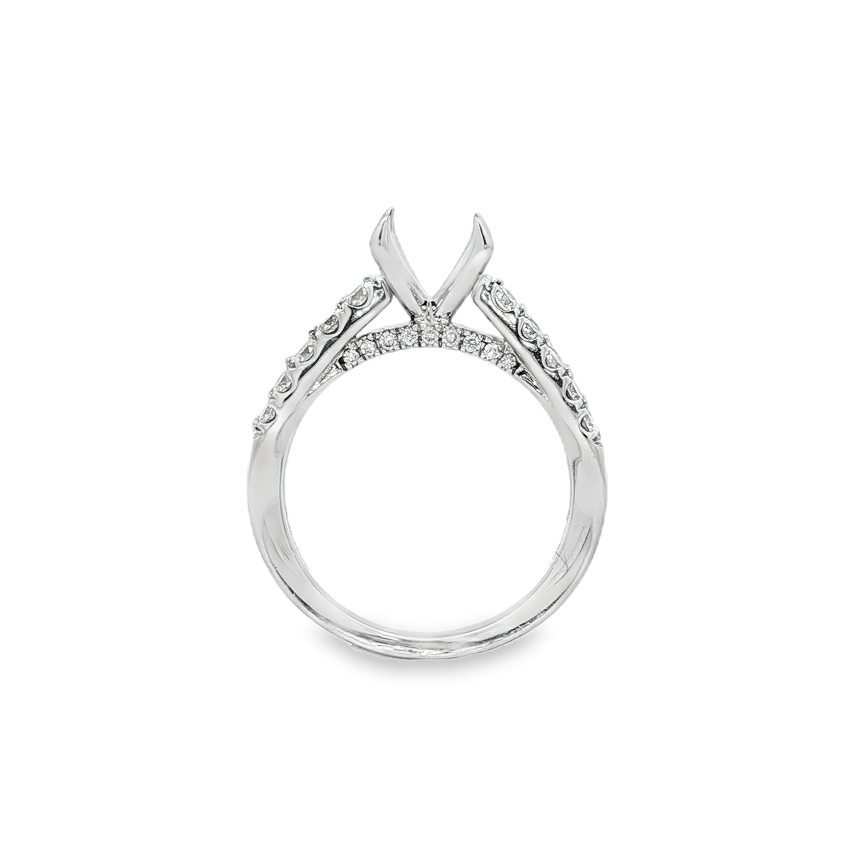 14kt White Gold Lab Diamond Semi-Mount
