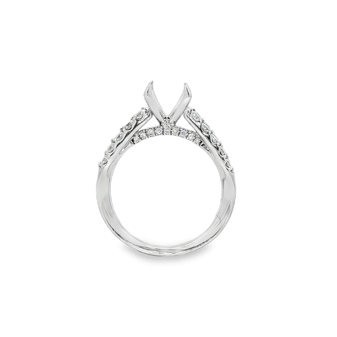 14kt White Gold Lab Diamond Semi-Mount