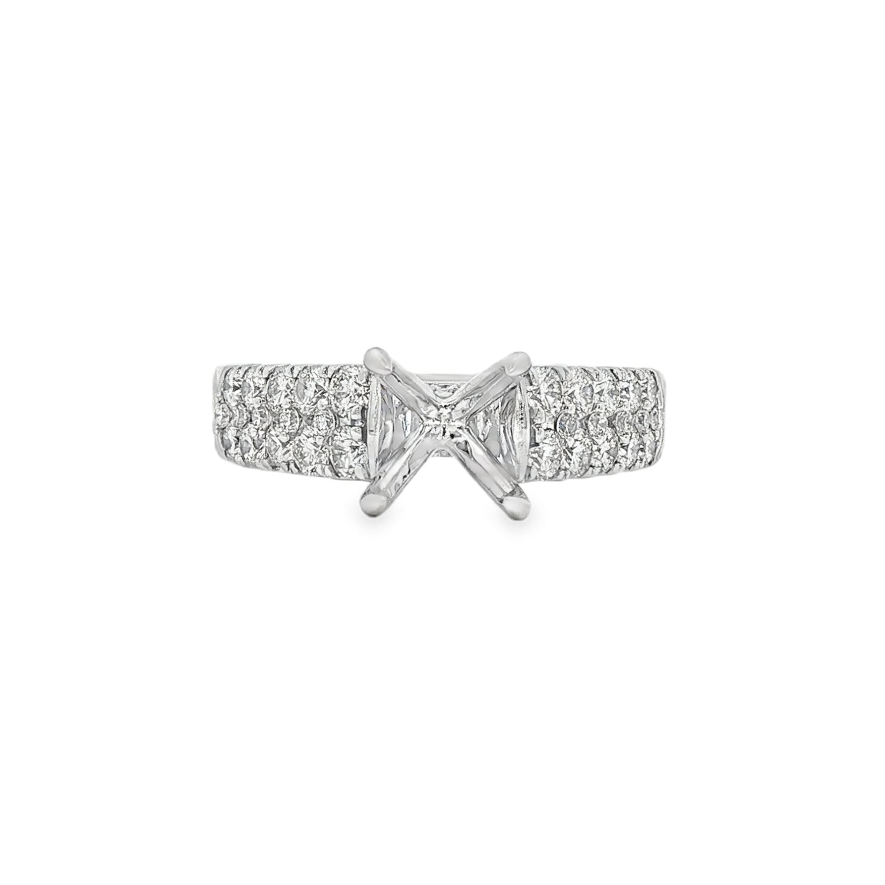 14kt White Gold Lab Diamond Semi-Mount