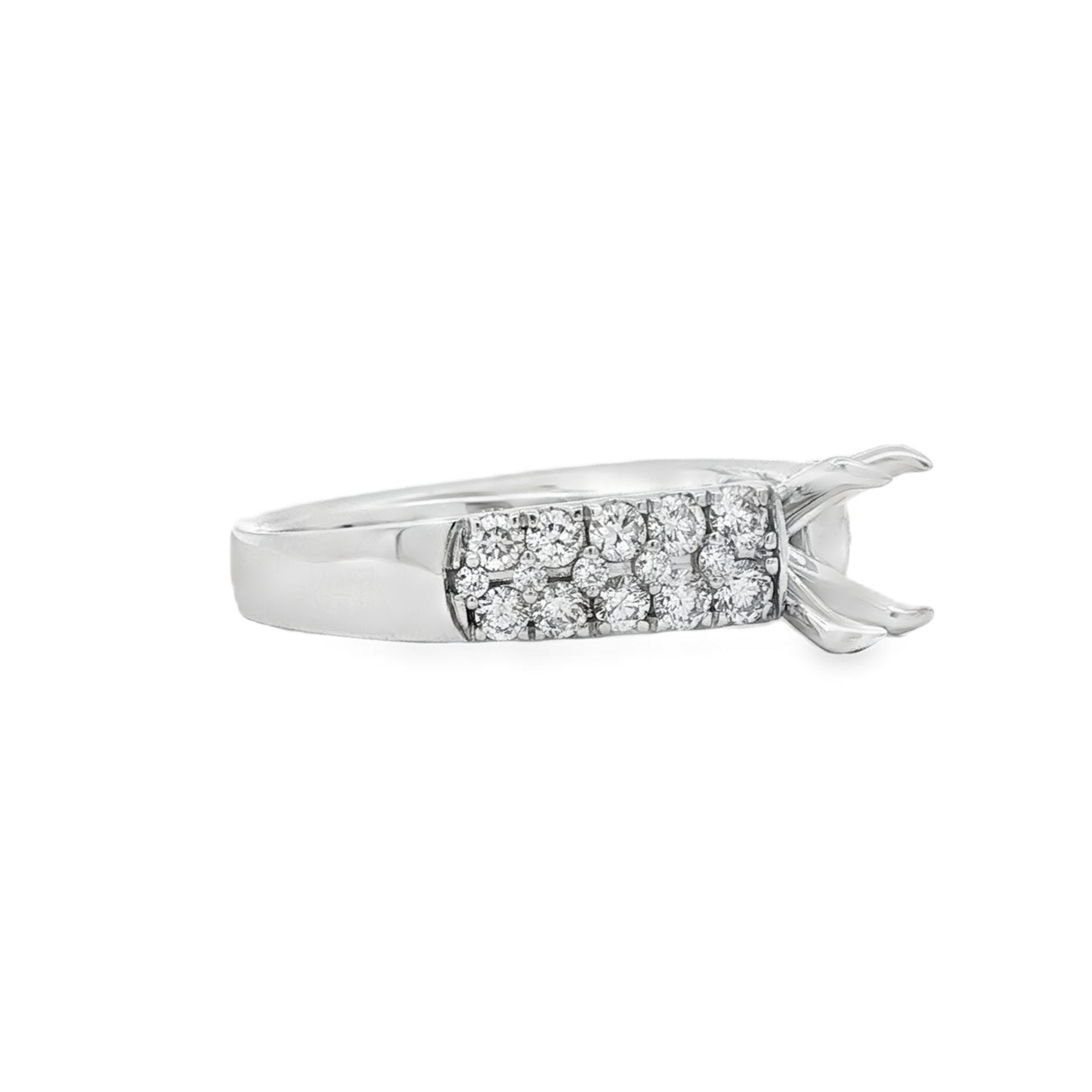 14kt White Gold Lab Diamond Semi-Mount