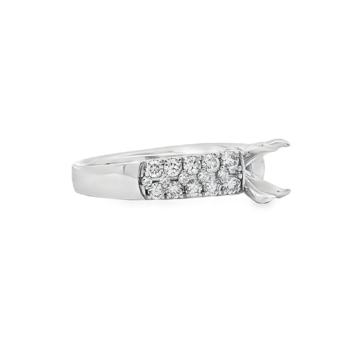 14kt White Gold Lab Diamond Semi-Mount