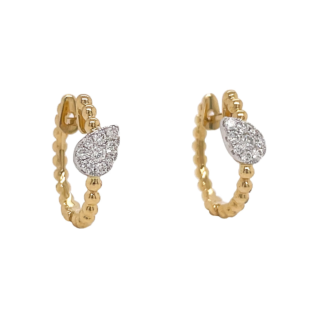 18kt Yellow Gold Diamond Earrings